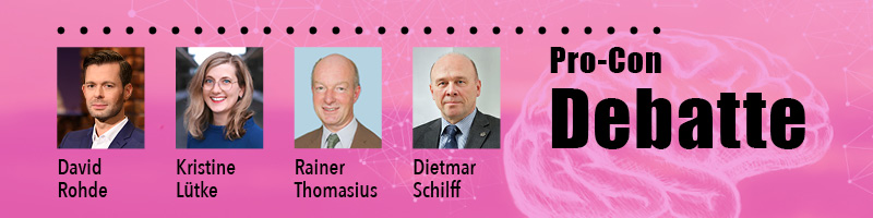 (v.l.) David Rohde, Kristina Lütke, Rainer Thomasius, Dietmar Schliff